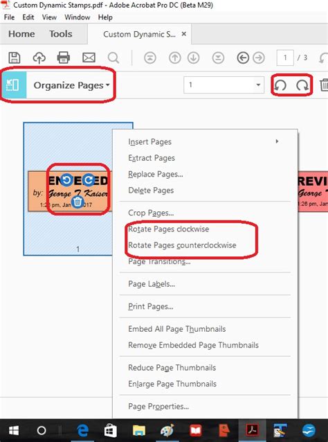 how to rotate pages on adobe reader.